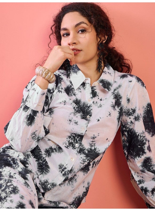 AKS Printed Pure Cotton Shirt With Trousers Co-Ords  - Image 1