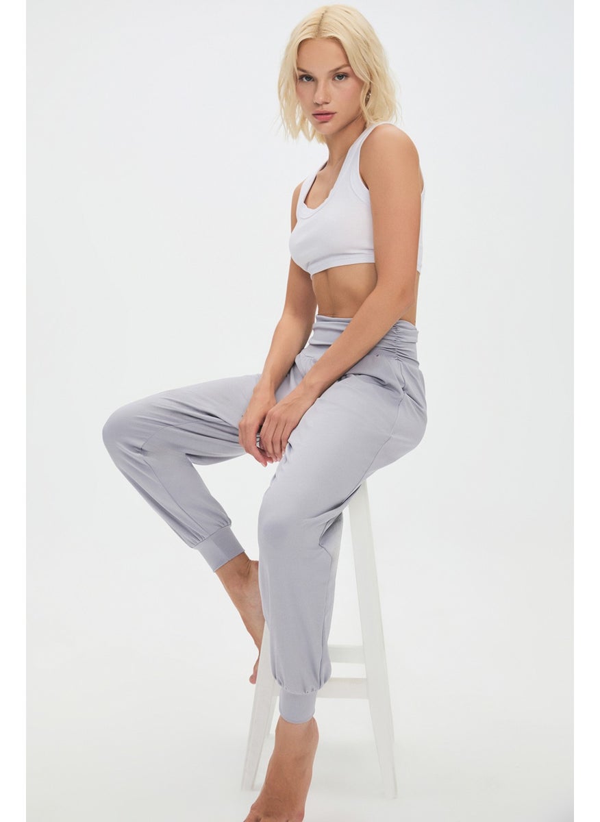 JOYSTAR Women's Beige High Waist Jogger Sweatpants  - Image 2