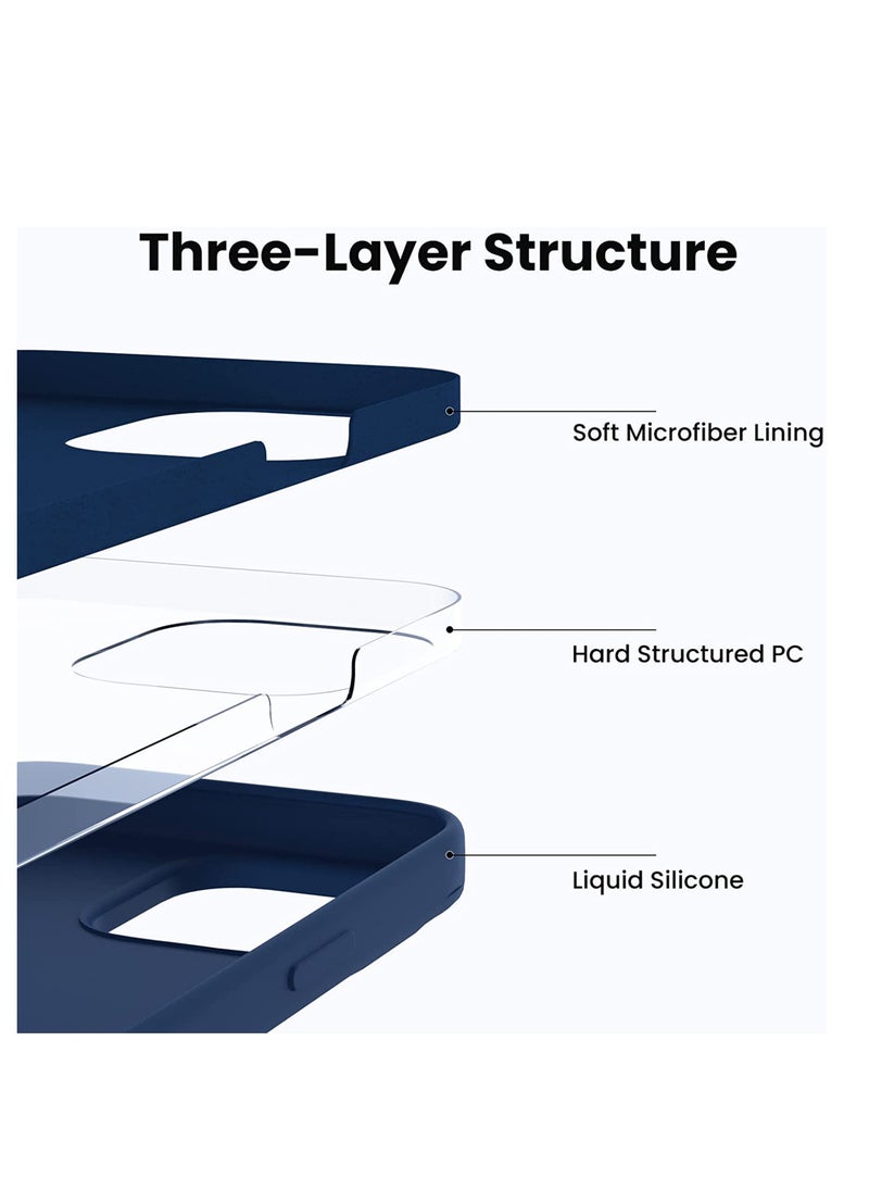 Protect iPhone 14 Pro Silicon Magsafe case MagSafe Silicone Blue Case Support Wireless Charging Premium Quality Silicone for iPhone 14 Pro  - Image 2