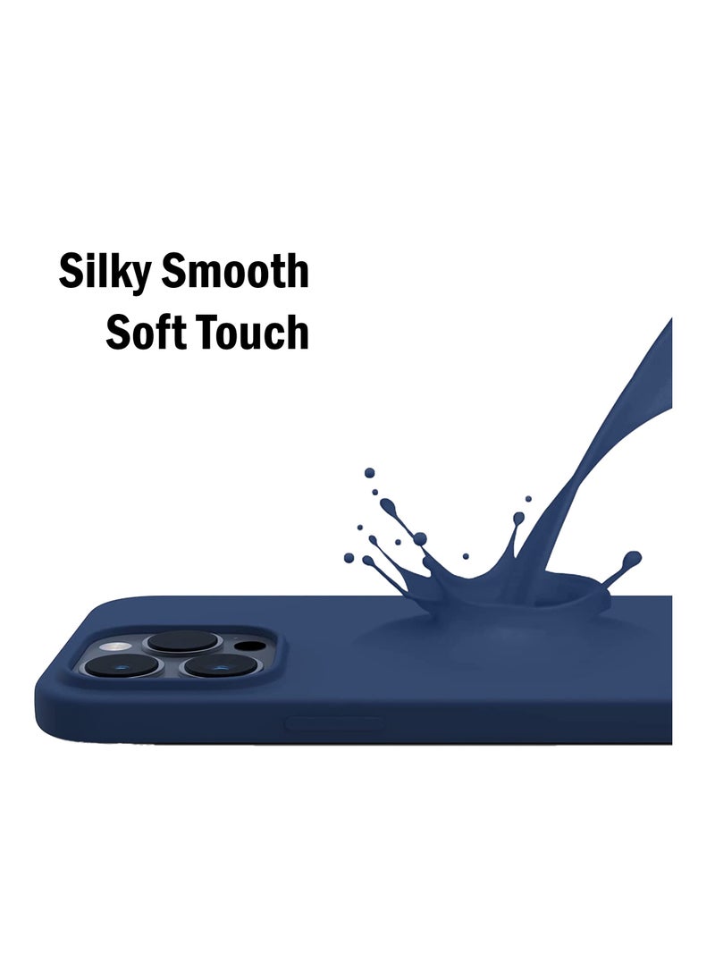 Protect iPhone 14 Pro Silicon Magsafe case MagSafe Silicone Blue Case Support Wireless Charging Premium Quality Silicone for iPhone 14 Pro  - Image 3