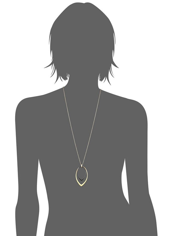 LUCKY BRAND Women'S Two Tone Teardrop Pendant Necklace Two Tone One Size - Image 3