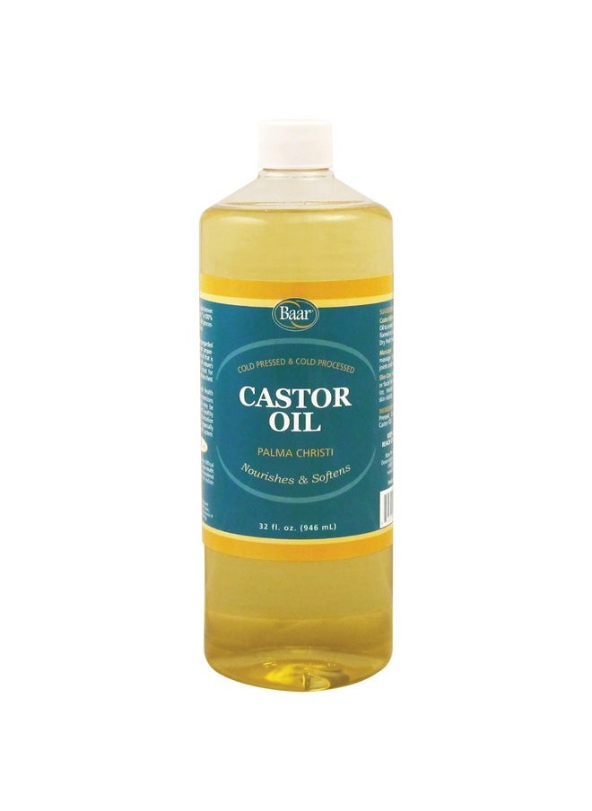 baar Coldpressed Coldprocessed Hexane Free Castor Oil 32 Ounces  - Image 1