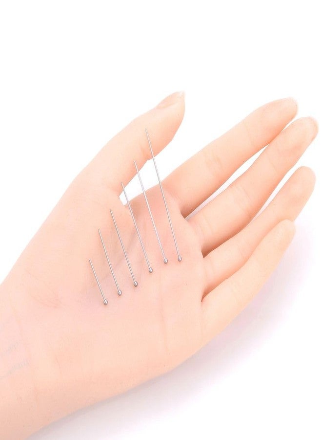 Adabele 200pcs Adabele 304 Grade Surgical Stainless Steel 30mm (1.2 Inch) Ball Head Pins (Wire 0.7mm/21 Gauge) Headpins for Jewelry Beading Craft Making SJF67-30 - Image 2