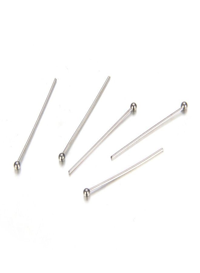 Adabele 200pcs Adabele 304 Grade Surgical Stainless Steel 30mm (1.2 Inch) Ball Head Pins (Wire 0.7mm/21 Gauge) Headpins for Jewelry Beading Craft Making SJF67-30 - Image 3