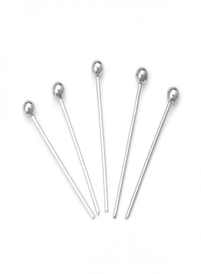 Adabele 200pcs Adabele 304 Grade Surgical Stainless Steel 30mm (1.2 Inch) Ball Head Pins (Wire 0.7mm/21 Gauge) Headpins for Jewelry Beading Craft Making SJF67-30 - Image 1