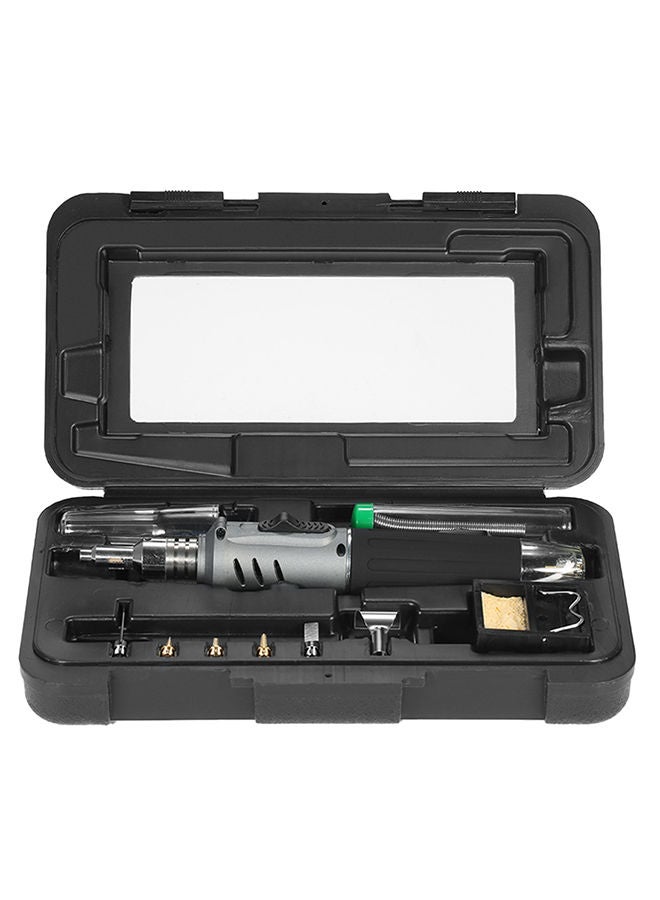 NIBEMINENT 10-In-1 Professional Pen Style Butane Gas Soldering Iron Set Grey - Image 1