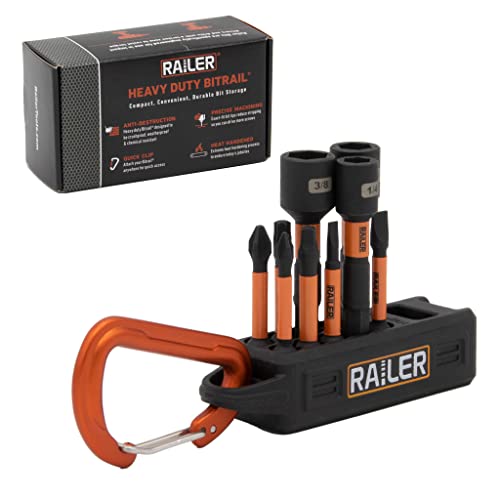 Railer Screwdriver Bit Set For Electricians - Premium S2 Steel Impact Driver Bits & Nut Drivers Set With A Magnetizer Bit Holder & Carabiner - Image 1