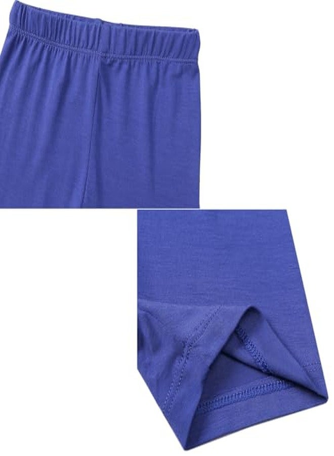 Aablexema Baby Short Summer Pajamas - Toddler Cool Jammies Pjs Rayon from Bamboo,2pcs Kids Sleepwear Set for Boys Girls(Dark Blue,4y) - Image 4