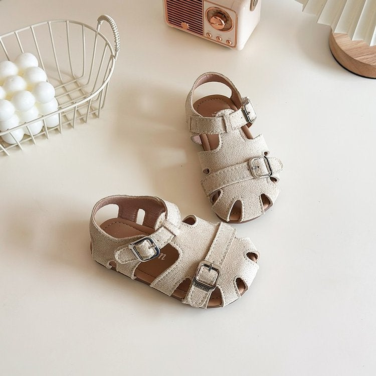 Korean Style Children'S Shoes 2025 Versatile Stylish Closed-Toe Sandals For Boys And Girls With Soft Soles Retro Birkenstock Shoes - Image 3