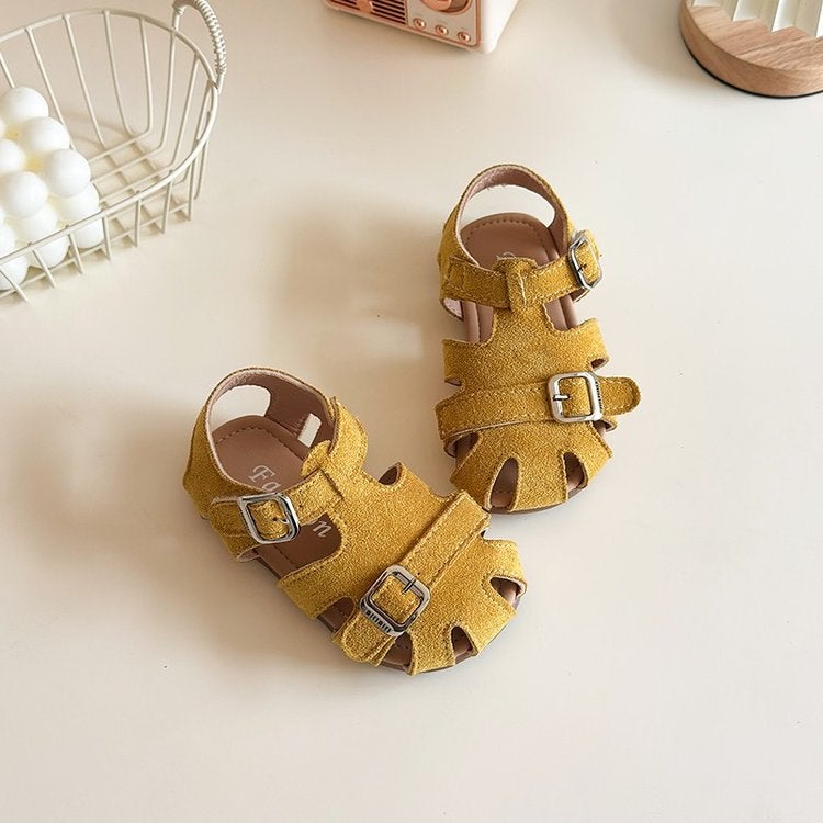 Korean Style Children'S Shoes 2025 Versatile Stylish Closed-Toe Sandals For Boys And Girls With Soft Soles Retro Birkenstock Shoes - Image 4