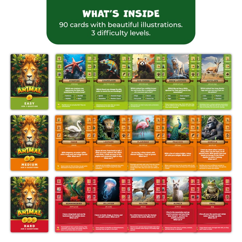 Clever Fox Play Guess The Animal â€“ Educational Guess In 5 Clues Game for Kids & Family â€“ Fun Childrenâ€™s Guessing Game for Learning Animals, Perfect for Home, School or Travel â€“ Girls, Boys Ages 6, 7, 8, 9, 10 - Image 3