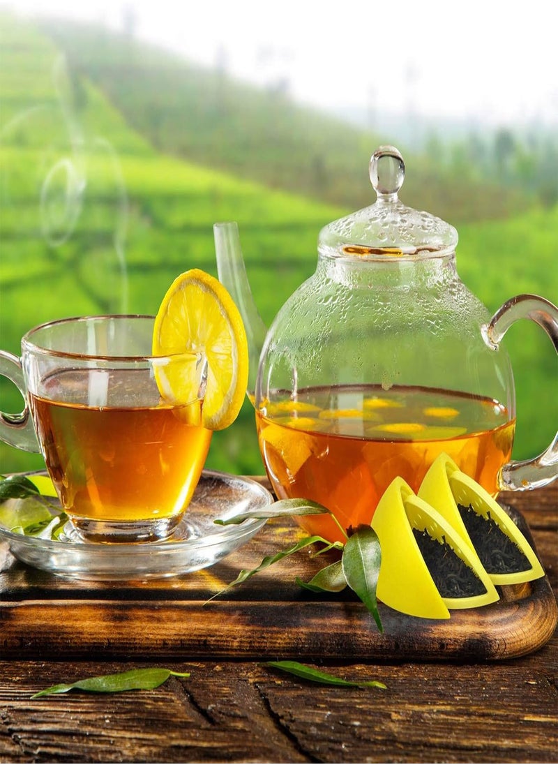 GGOOT - Lemon Tea Filter | Lemon Silicone Tea Filter with Stainless Steel Hook,Lemon-Shaped Tea Strainer with Stainless Steel Hook Tea Steeper for Mug Cup Tea-Dishwasher Safe - Image 1