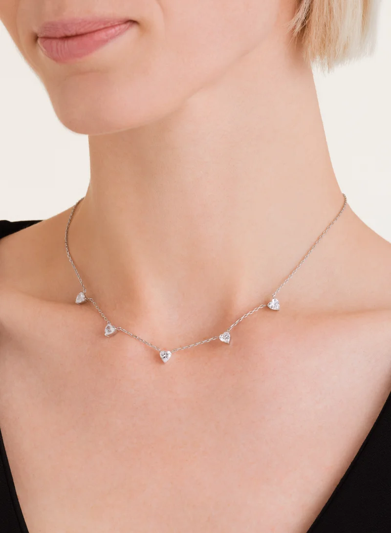 RoseField Rosefield Row of Hearts Necklace Silver - JNRHS-J1006