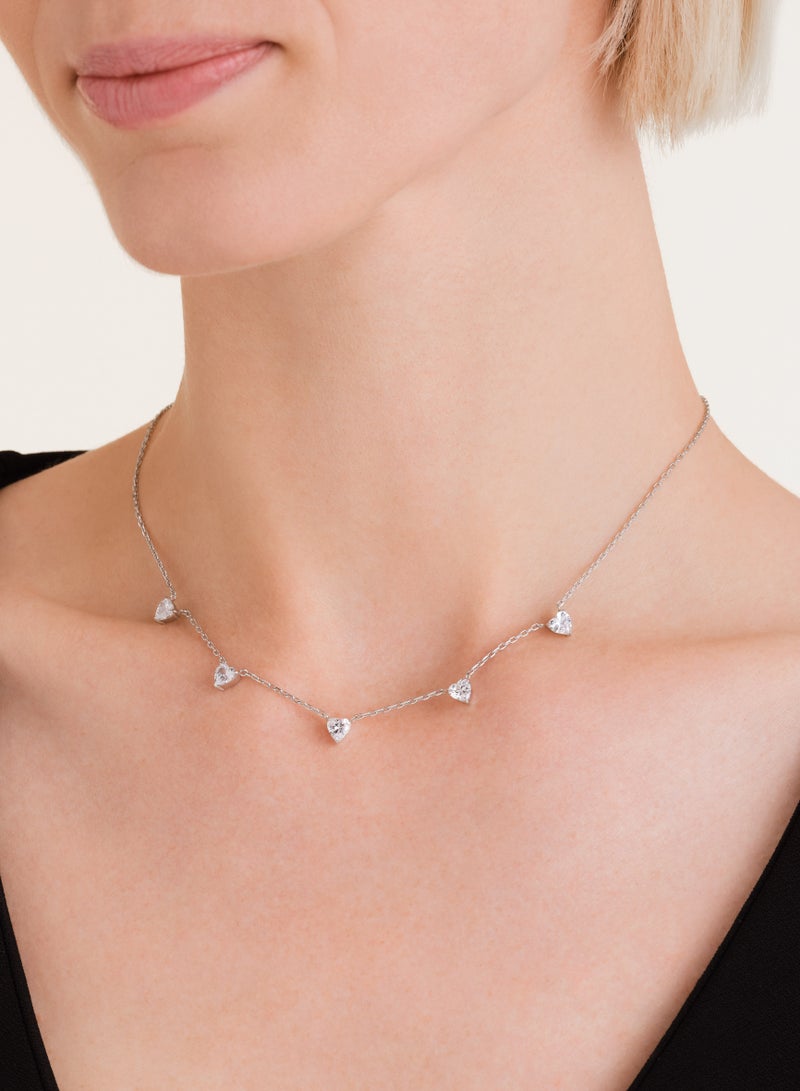 RoseField Rosefield Row of Hearts Necklace Silver - JNRHS-J1006 - Image 5