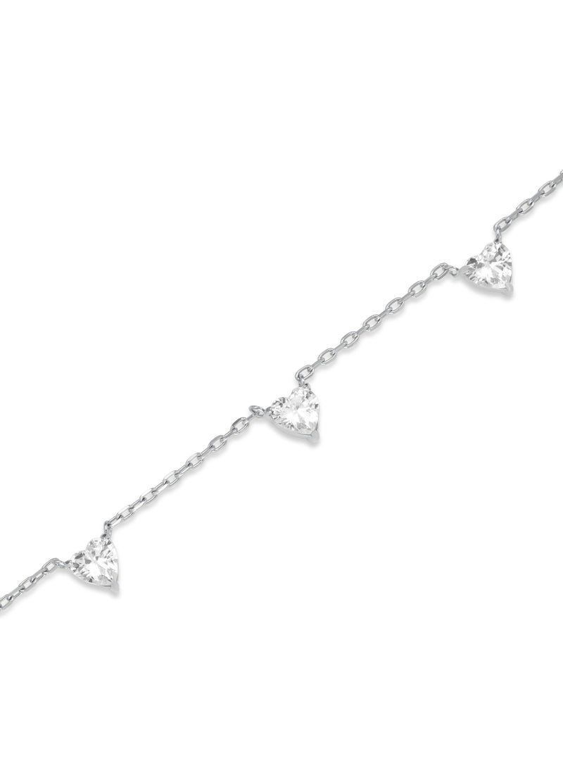 RoseField Rosefield Row of Hearts Necklace Silver - JNRHS-J1006 - Image 2