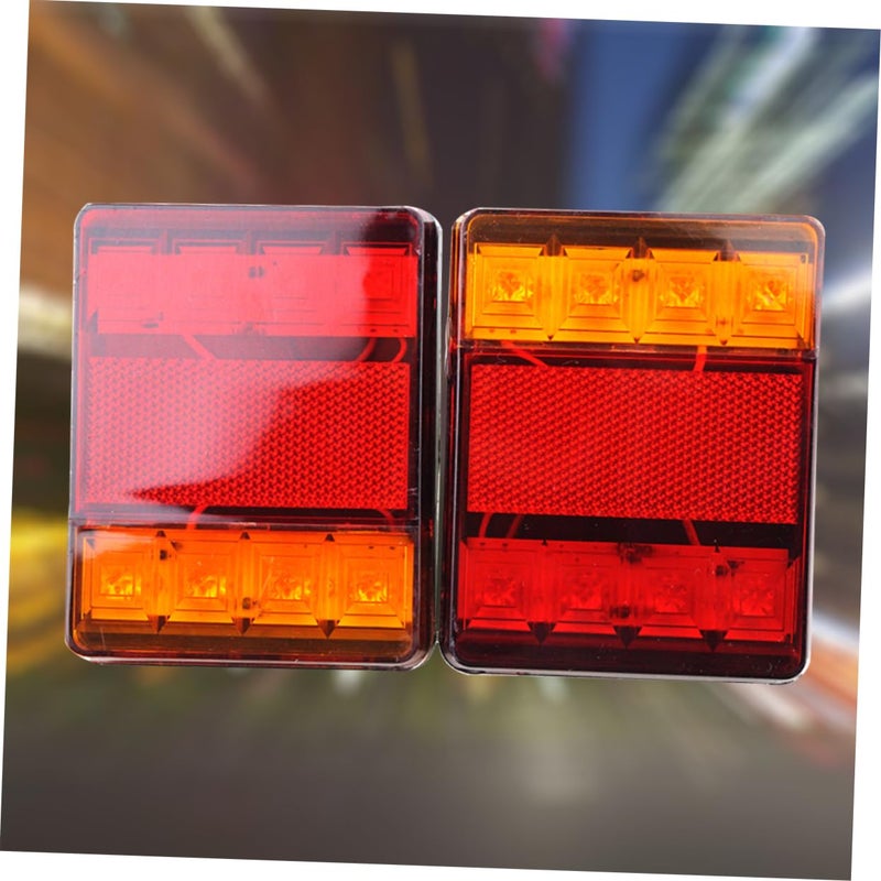 12V Heavy Duty LED Trailer Tail Lights Kit Red Yellow For Trucks RVs Boats UTVs - Image 4