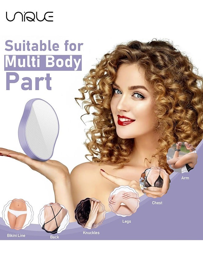 Unique Crystal Hair Eraser for Women and Men, Reusable Crystal Hair Remover Magic Painless Exfoliation Hair Removal Tool, Magic Hair Eraser for Back Arms Legs (Violet) - Image 4