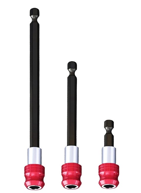 Drill Bit Extension, Yakumuz 3 Pcs Magnetic Drill Bit Holder 1/4 Hex Shank Extension for Drill Bits, Quick Change Bit Holder Drill Bit Extender- Three Lengths 2", 4" and 6"