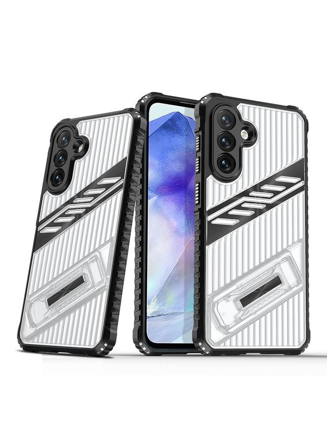 S-TOP Case For Samsung Galaxy A35 / A55 5G Plating Holder PC Hybrid TPU Phone Case - Image 1