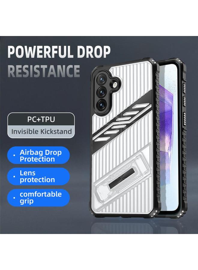 S-TOP Case For Samsung Galaxy A35 / A55 5G Plating Holder PC Hybrid TPU Phone Case - Image 2