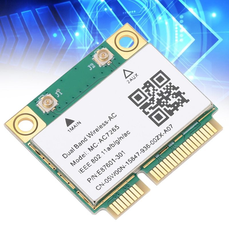 بطاقة شبكة وايرلس وايفاي: بطاقة ميني PCI-E نصف الارتفاع، فرعين مزدوجي 2.4/5G بسرعة 1200 ميجابت في الثانية، إشارة مستقرة - متوافقة مع بلوتوث 4.2، بروتوكول 802.11ac، عالية الكفاءة لأجهزة سطح المكتب والأجهزة المحمولة والأجهزة المتكاملة الصغيرة - Image 2