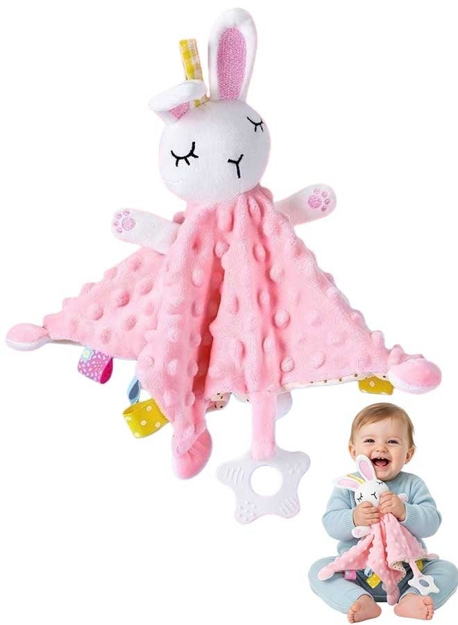 Baby Soothing Blanket with Silicone Teething Toy - Soft Towel for Newborns, Perfect Gift for Boys & Girls - Image 1