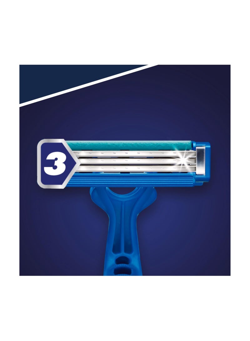 Gillette Blue3 Simple Men's Disposable Razors 8 Count - Image 3
