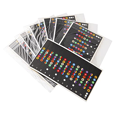 Yootones 7Pcs Yootones Guitar Fretboard Stickers Fret Stickers Fretboard Note Decals Fingerboard Frets Map Sticker Compatible with Beginner Learner Practice Fit 6 Strings Acoustic Electric Guitars - Image 1