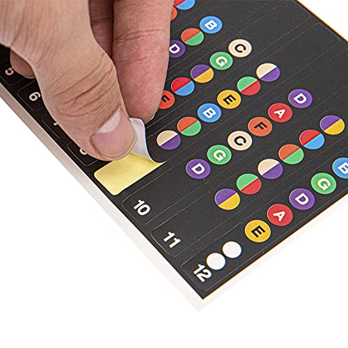Yootones 7Pcs Yootones Guitar Fretboard Stickers Fret Stickers Fretboard Note Decals Fingerboard Frets Map Sticker Compatible with Beginner Learner Practice Fit 6 Strings Acoustic Electric Guitars - Image 4