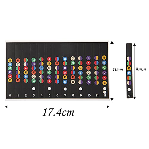 Yootones 7Pcs Yootones Guitar Fretboard Stickers Fret Stickers Fretboard Note Decals Fingerboard Frets Map Sticker Compatible with Beginner Learner Practice Fit 6 Strings Acoustic Electric Guitars - Image 3