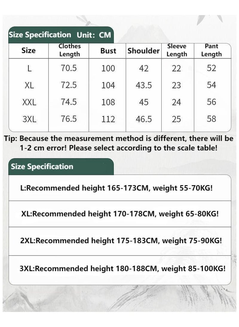 Fashionable Men's Summer Casual Short Sleeved Shorts Home Suit  - Image 2