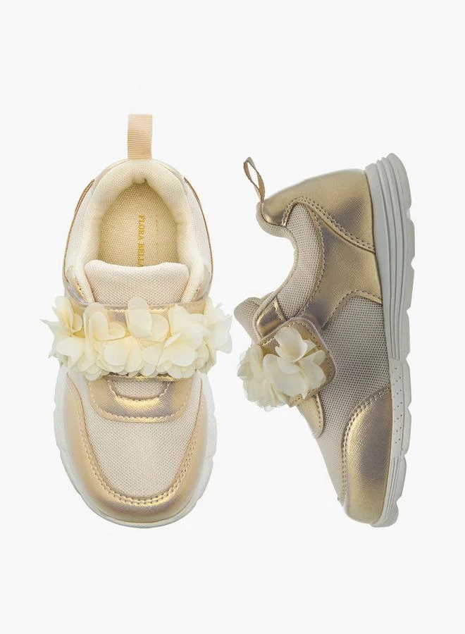 Flora Bella By Shoexpress Flora Bella Girls Floral Embellished Hook & Loop Sneakers