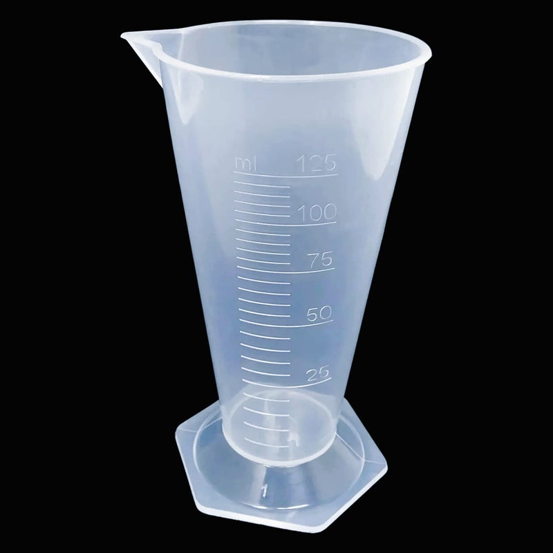 Bridge2shopping Laboratory Plastic Measuring Beaker Cup Conical Measure, 125 ML, 1 Piece - Image 5
