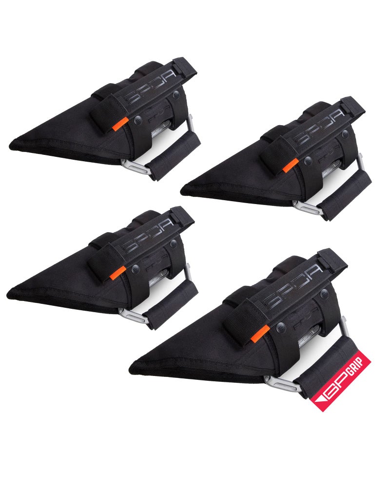 GPCA - GP Grip PRO, Foldable Patented Aluminum Metal Grab Handles for Jeep Wrangler 4xe, JL, JT, JK, Sport, Sahara, Rubicon and Gladiator 4DR/2DR 2007-2023, 4 Packs, Space Grey Metallic - Image 1