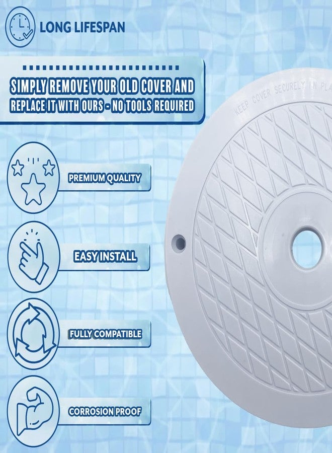 Poolzilla Skimmer Lid Compatible with Hayward SP-1084-R1Cover White Replacement for Select Hayward Automatic Skimmers - Image 4