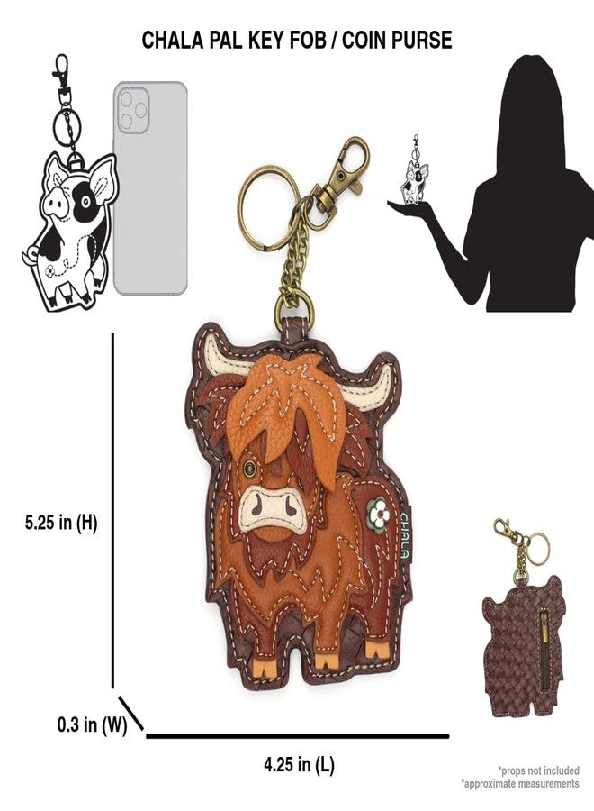 CHALA Decorative Key Fob/Coin Purse Accessory - Highland Cow - Image 3