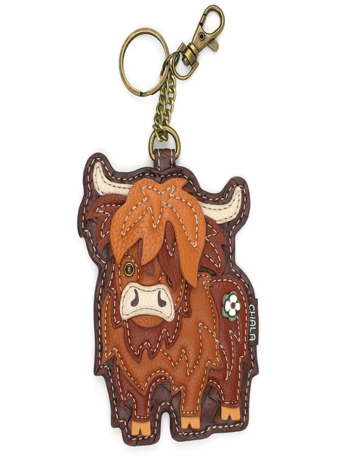 CHALA Decorative Key Fob/Coin Purse Accessory - Highland Cow - Image 1
