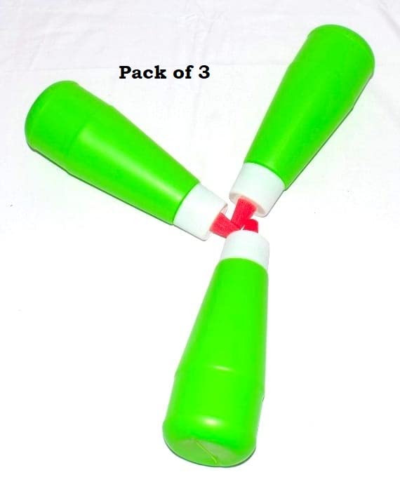 S Cart Plastic Food Grade Sauce Bottle Vinegar Oil Ketchup Cruet Bottles 400 ML Green color Pack of 3 - Image 3