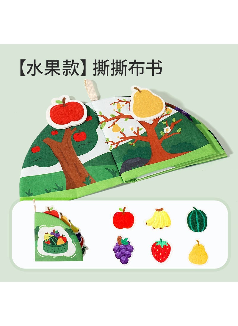 Durable Chewable Cloth Book [Fruit cognition] tearing cloth book