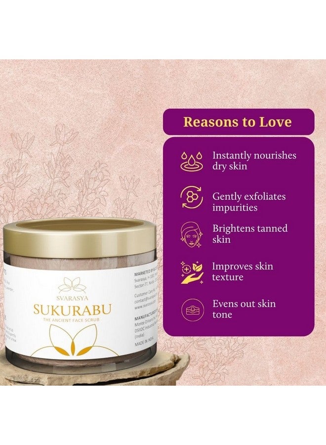 Svarasya سفاراسيا سوكورابو - مقشر الوجه الياباني القديم لبشرة متألقة بمكونات طبيعية (لافندر وعشبة العرقسوس) لتقشير وتغذية وشفاء وترطيب البشرة | مقشر للوجه للبشرة المتسخة والجافة والدهنية | مقشر وجه طبيعي خالي من المواد الكيميائية لبشرة متألقة خالية من حب الشباب والبقع | مناسب للرجال والنساء | (بودرة، 100 جرام) - Image 3