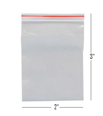 PMK حزمة PMK 100 من أكياس التخزين القابلة لإعادة الاستخدام 2x3 بوصة مع سحاب قفل - Image 3