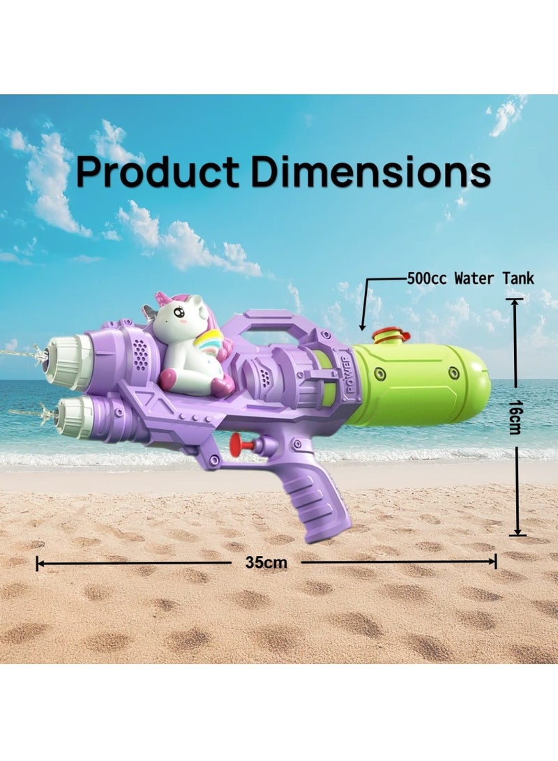 Etertoyle 2 Nozzles Water Gun, Dual Spouts Squirt Gun Blaster Soaker 500cc Capacity Outdoor Water Battle Toy - Image 2