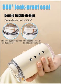 smeg Travel Coffee Mug, Vacuum Insulated Travel Mug, Spill Proof Leakproof Tumbler With Lid, Double Wall Vacuum Insulation Flask for  Home, Office, Car and More  - Image 3