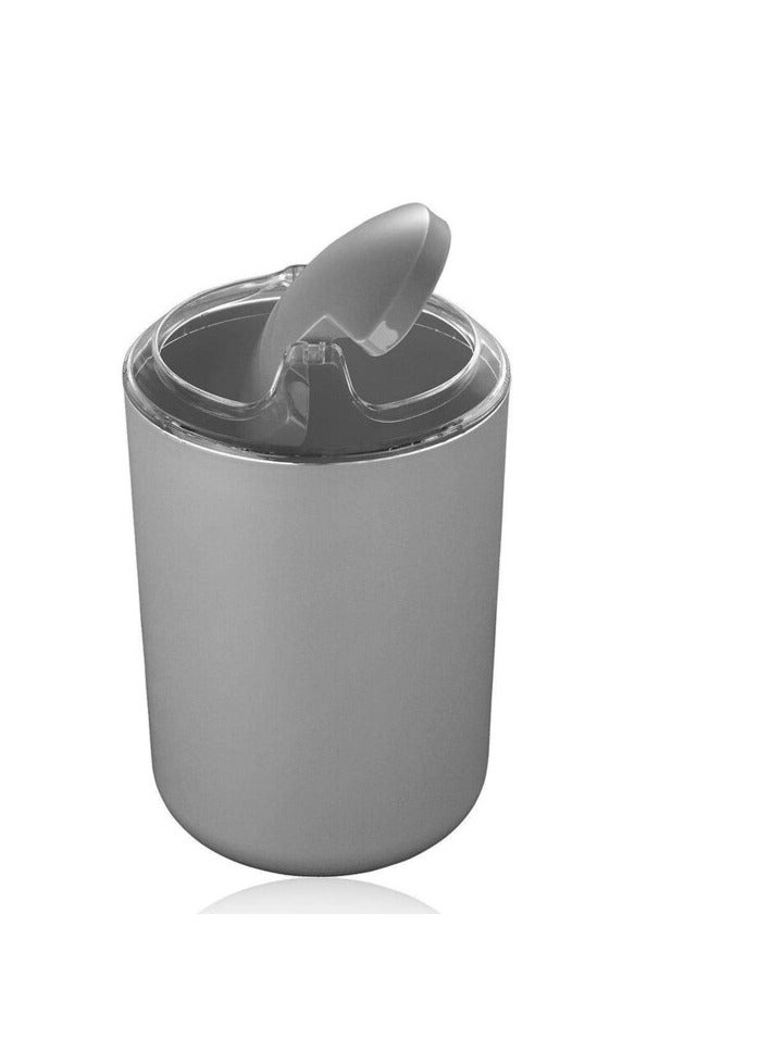 PROMASS Grey Plastic Trash Can Waste Bin For Bedroom 19 x 19 x 29 cm