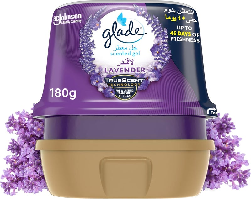 Glade Scented Gel Air Freshener for Home - Long-Lasting Lavender Room Freshener and Home Fragrance with 45-Day Freshness - 360° Design for Efficient Release - No Batteries Required - Image 2