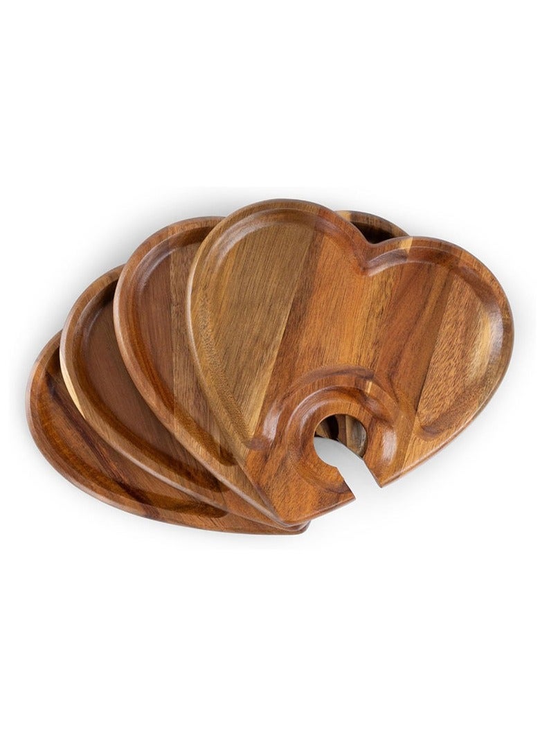 عام صينية تقديم لحوم ستيك وحلويات مع حامل أكواب نبيذ، مصنوعة من خشب صلب، تجمع بين صينية التقديم ورفّ أكواب النبيذ في تصميم واحد، مثالية للحفلات والتجمعات، ويمكن استخدامها أيضًا كصينية فواكه. - Image 3