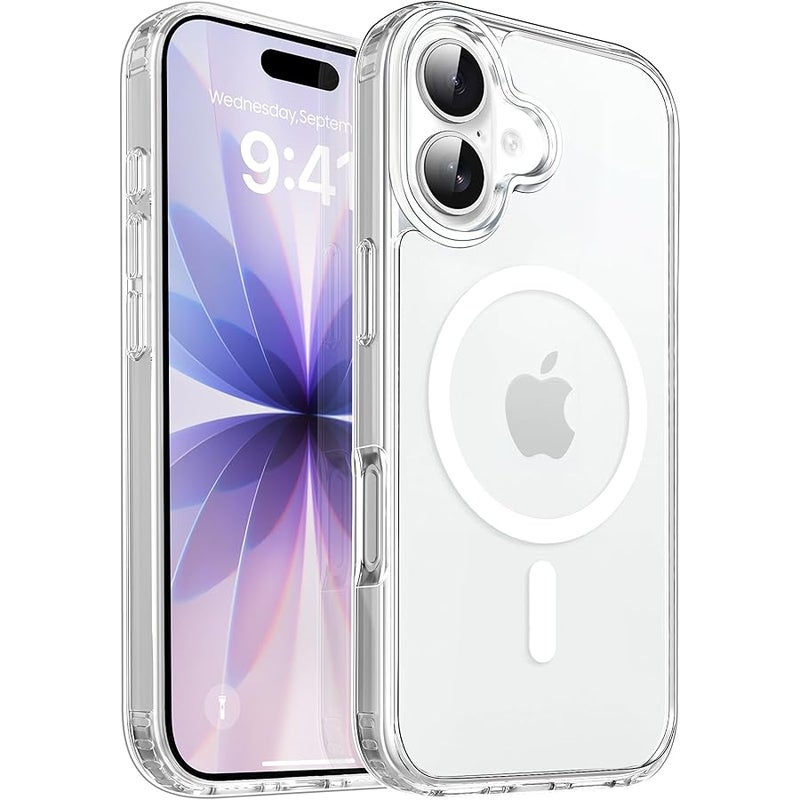 CACOE Magnetic Case for iPhone 17 6.3 inch-Compatible with MagSafe & Magnetic Car Phone Mount,Not Yellowing Anti-Scratch (Clear) - Image 1