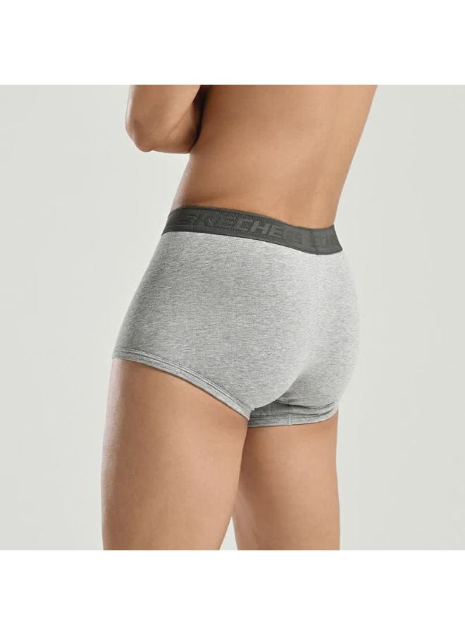 Skechers Men's 7a Antibacterial Seamless Cotton-feel Boxer Briefs Loose Fit Plus Size - Image 2
