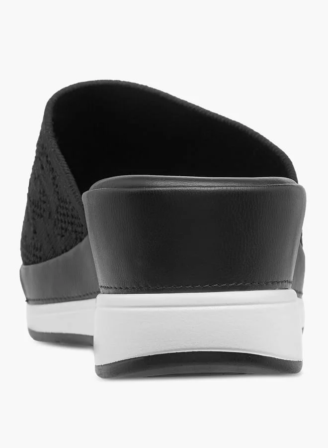 Le Confort Women Mesh Textured Slip-On Sandals with Wedge Heels