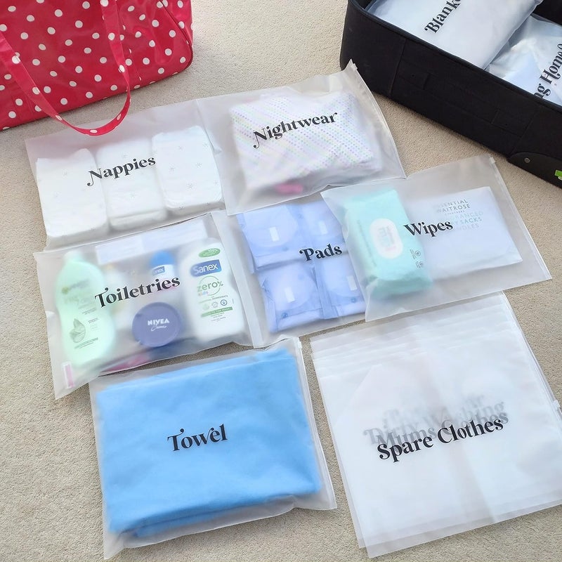 ASVP Shop 21x Baby Hospital Maternity Organiser Bags Essentials  Baby Shower  Mum to Be  Labor  Delivery Bag Labels - Image 5